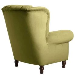 Wohnen Sessel|Chesterfield Möbel*Samtvelours Ohrensessel im Chesterfield Look - Erulina