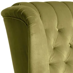 Wohnen Sessel|Chesterfield Möbel*Samtvelours Ohrensessel im Chesterfield Look - Erulina