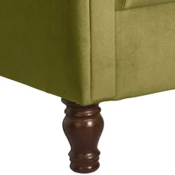 Wohnen Sessel|Chesterfield Möbel*Samtvelours Ohrensessel im Chesterfield Look - Erulina