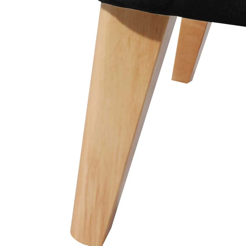 Wohnen Vintage Möbel*Samtvelours Polstersessel in Schwarz - Jimalito