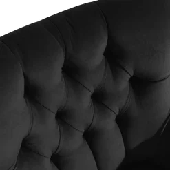 Wohnen Vintage Möbel*Samtvelours Polstersessel in Schwarz - Jimalito