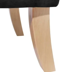 Wohnen Vintage Möbel*Samtvelours Polstersessel in Schwarz - Jimalito