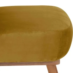 Wohnen Samtvelours Polstersessel in Gelb und Erle - Ranalda