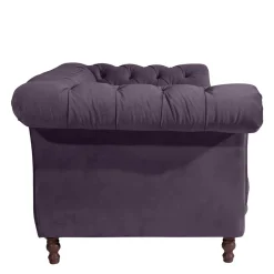 Wohnen Samtvelours Sofa in Dunkellila - Valbreda