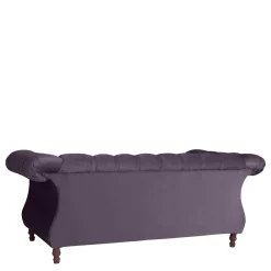Wohnen Samtvelours Sofa in Dunkellila - Valbreda