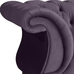 Wohnen Samtvelours Sofa in Dunkellila - Valbreda