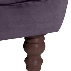 Wohnen Samtvelours Sofa in Dunkellila - Valbreda