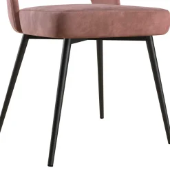 Wohnen Samtvelours Stuhl in Altrosa - Landhuis