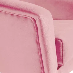 Wohnen Retro Möbel|Sessel & Hocker*Samtvelours Wohnzimmersessel in Rosa - Clona