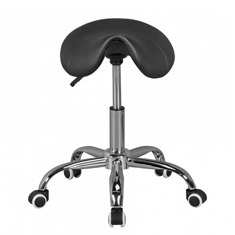 Wohnen Sattelhocker in Schwarz Kunstleder - Baonga