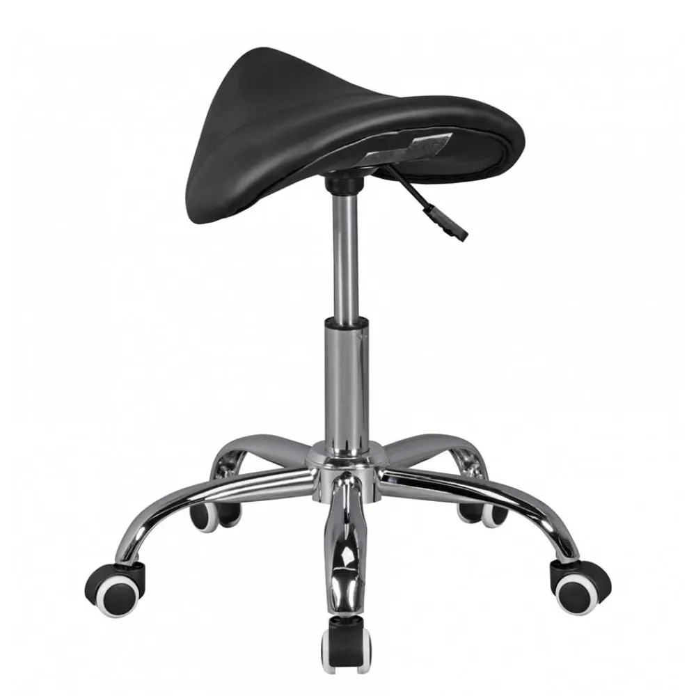 Wohnen Sattelhocker in Schwarz Kunstleder - Baonga