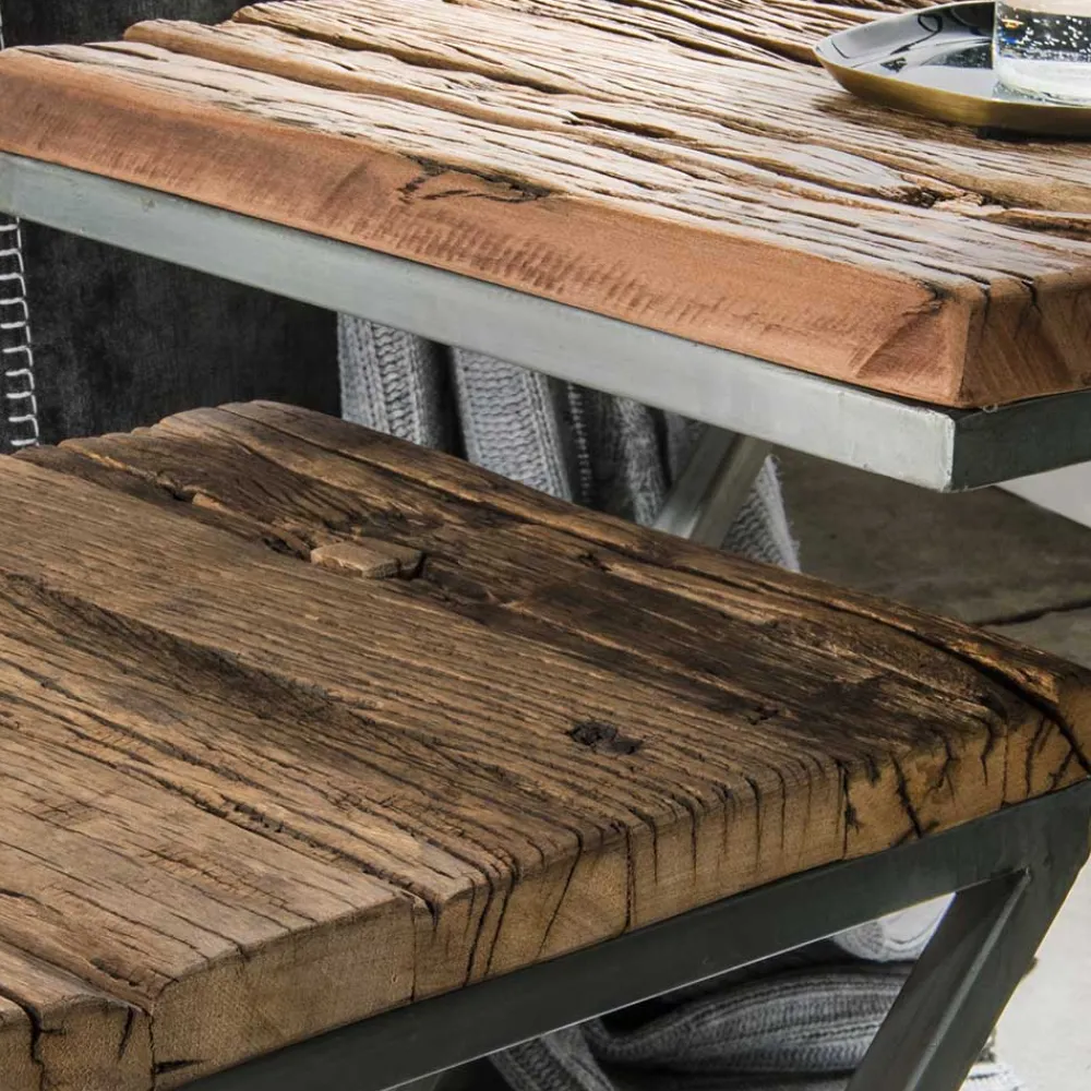 Wohnen Telefontische*2-Satz Beistelltisch mit Z-Gestell - Matiro (zweiteilig)