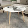 Wohnen Scandi Chic Couchtisch mit runder Tischplatte - Jeano
