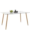 Wohnen Scandi Chic Esszimmer Glastisch 140x80 cm - Rusaly
