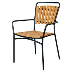 Wohnen Scandi Chic Gartenstühle aus Teak Holz - Farmer (4er Set)