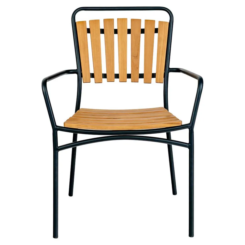 Wohnen Scandi Chic Gartenstühle aus Teak Holz - Farmer (4er Set)