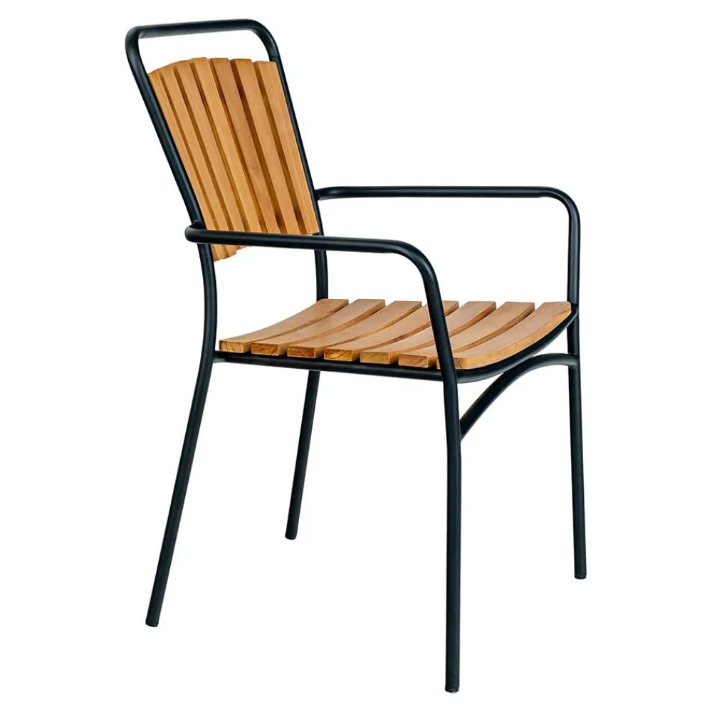 Wohnen Scandi Chic Gartenstühle aus Teak Holz - Farmer (4er Set)