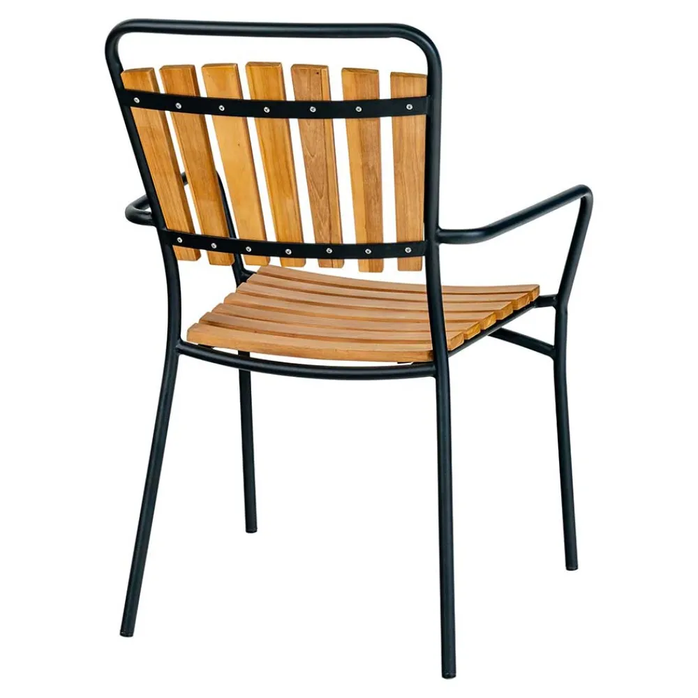 Wohnen Scandi Chic Gartenstühle aus Teak Holz - Farmer (4er Set)