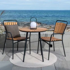 Wohnen Scandi Chic Gartenstühle aus Teak Holz - Farmer (4er Set)