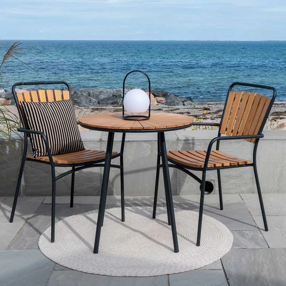 Wohnen Scandi Chic Gartenstühle aus Teak Holz - Farmer (4er Set)