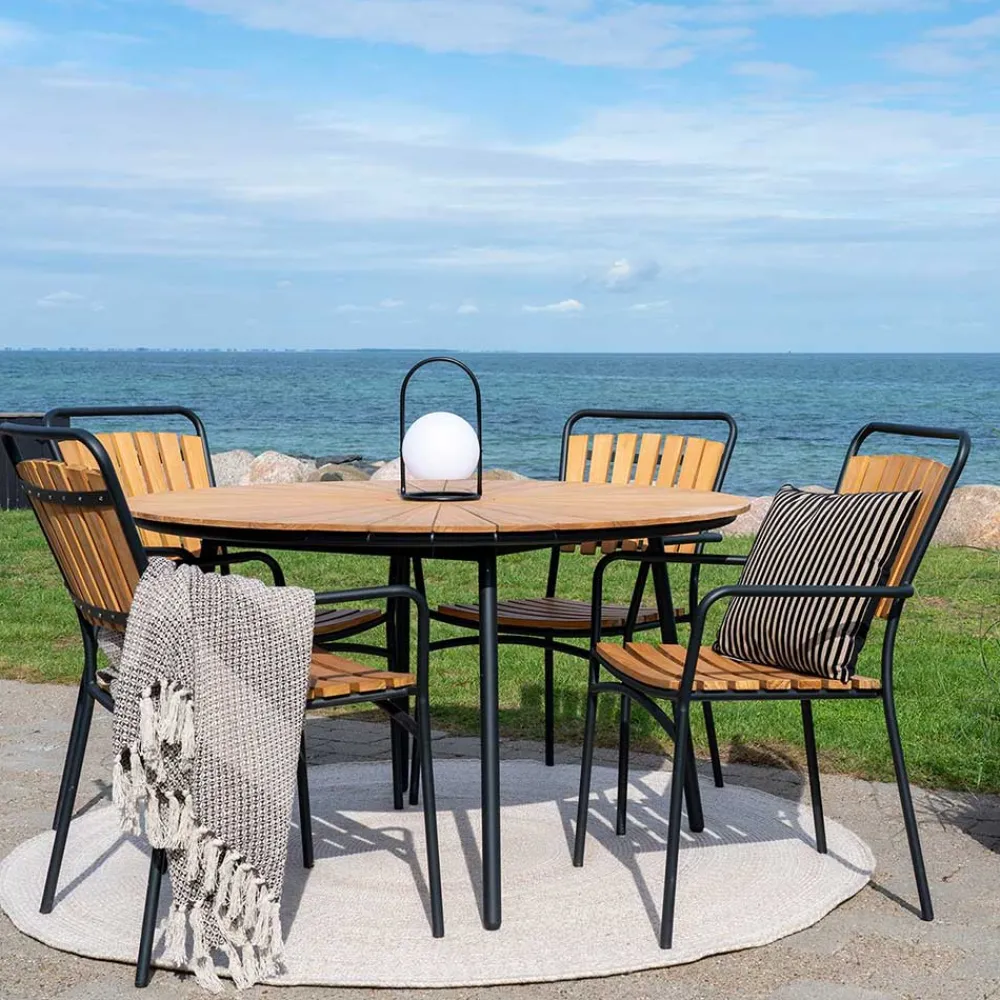 Wohnen Scandi Chic Gartenstühle aus Teak Holz - Farmer (4er Set)
