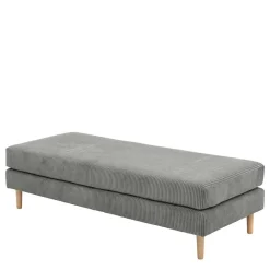 Wohnen Scandi Chic Hocker in Anthrazit Cord - Lidio