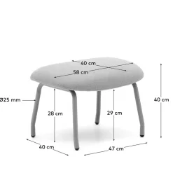 Wohnen Scandi Chic Hocker in Beige und Weiß - Bondo