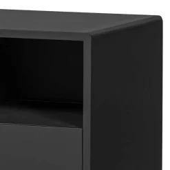 Wohnen Kommoden|Nachttische*Scandi Chic Nachtkommode in Schwarz - Lemerzi