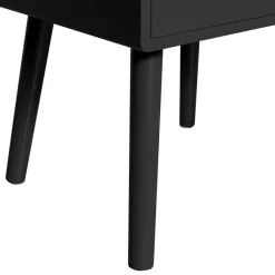 Wohnen Kommoden|Nachttische*Scandi Chic Nachtkommode in Schwarz - Lemerzi