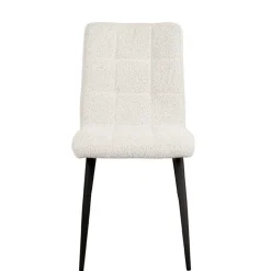 Wohnen Skandinavische Möbel|Küchenstühle*Scandi Chic Polsterstuhl in Champagner Boucle - Acapelca