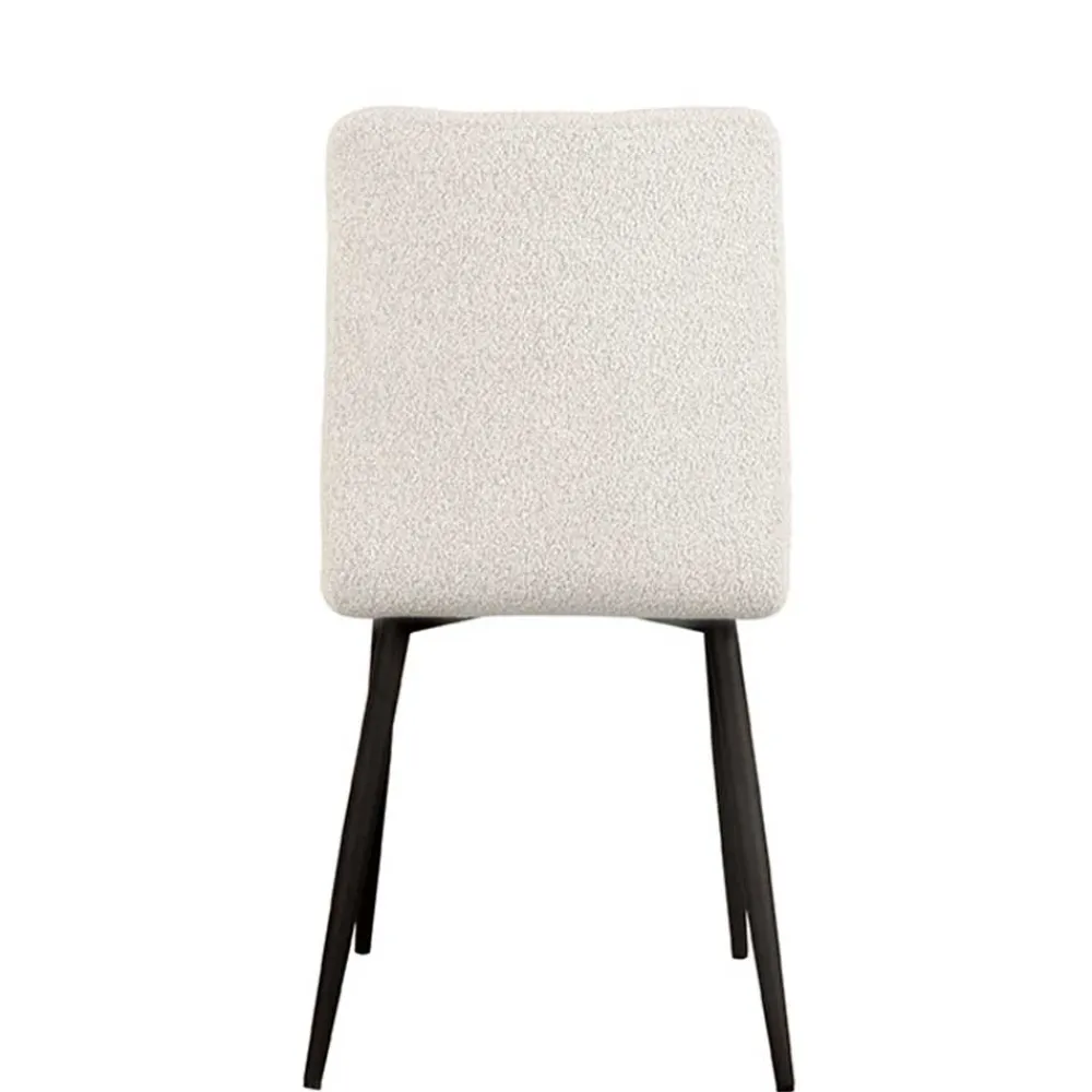 Wohnen Skandinavische Möbel|Küchenstühle*Scandi Chic Polsterstuhl in Champagner Boucle - Acapelca