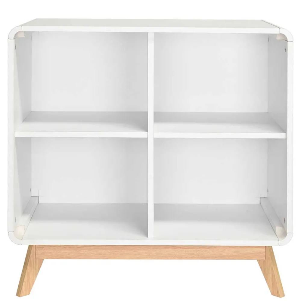 Wohnen Scandi Chic Regal in Weiß mit Eiche - Kolreva