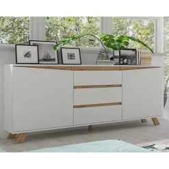 Wohnen Scandi Chic Sideboard in Weiß - Cady