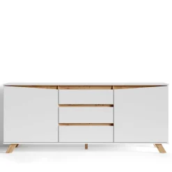 Wohnen Scandi Chic Sideboard in Weiß - Cady