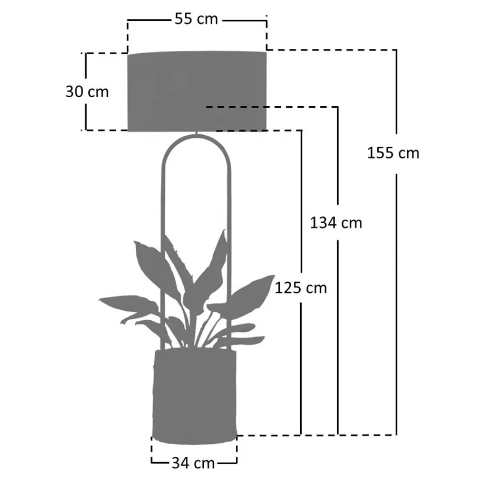 Wohnen Scandi Chic Stehleuchte in Creme - Acacios