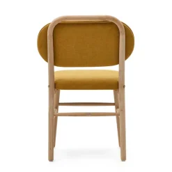 Wohnen Skandinavische Möbel|Küchenstühle*Scandi Chic Stühle in Gelb Chenille - Quinn (2er Set)