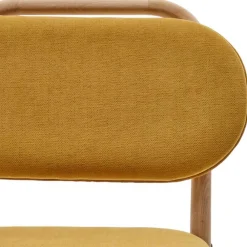 Wohnen Skandinavische Möbel|Küchenstühle*Scandi Chic Stühle in Gelb Chenille - Quinn (2er Set)