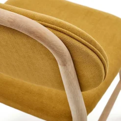 Wohnen Skandinavische Möbel|Küchenstühle*Scandi Chic Stühle in Gelb Chenille - Quinn (2er Set)