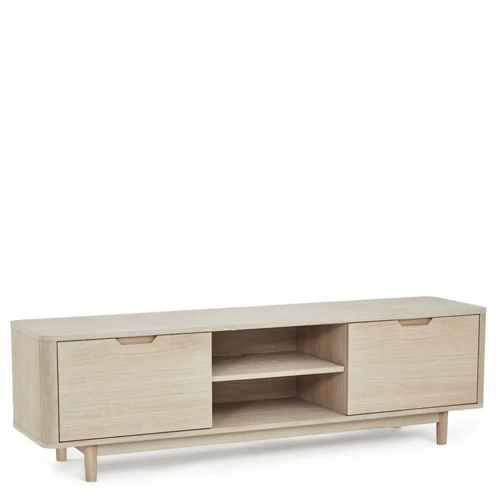 Wohnen Tv & Hifi-Möbel|Tv & Hifi-Möbel*Scandi Chic TV Lowboard in Eiche Weiß - Rosanna