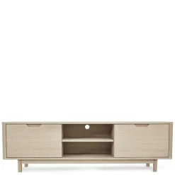 Wohnen Tv & Hifi-Möbel|Tv & Hifi-Möbel*Scandi Chic TV Lowboard in Eiche Weiß - Rosanna