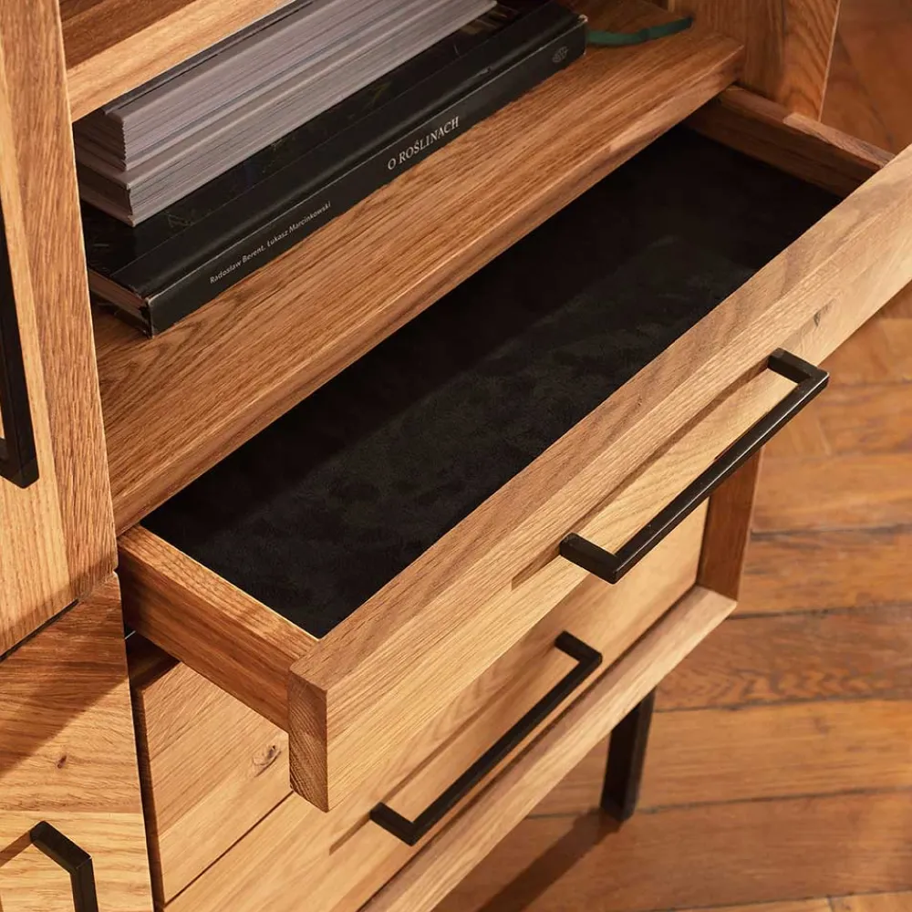 Wohnen Scandi Design Kommode aus Naturholz Wildeiche - Kerfa