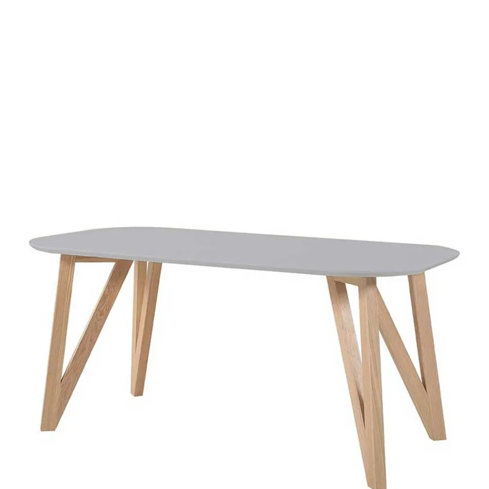 Wohnen Scandi Essgruppe mit 4 Tischsesseln - Restania (fünfteilig)