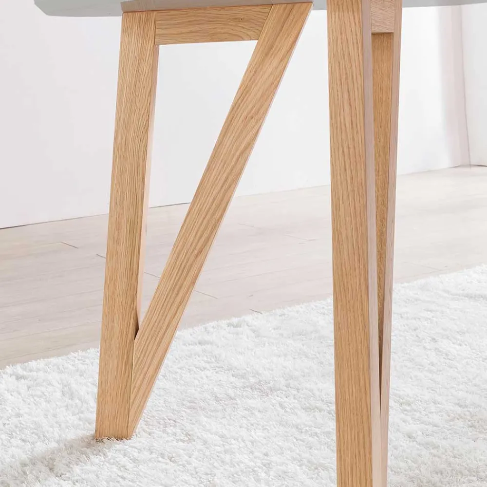 Wohnen Scandi Essgruppe mit 4 Tischsesseln - Restania (fünfteilig)