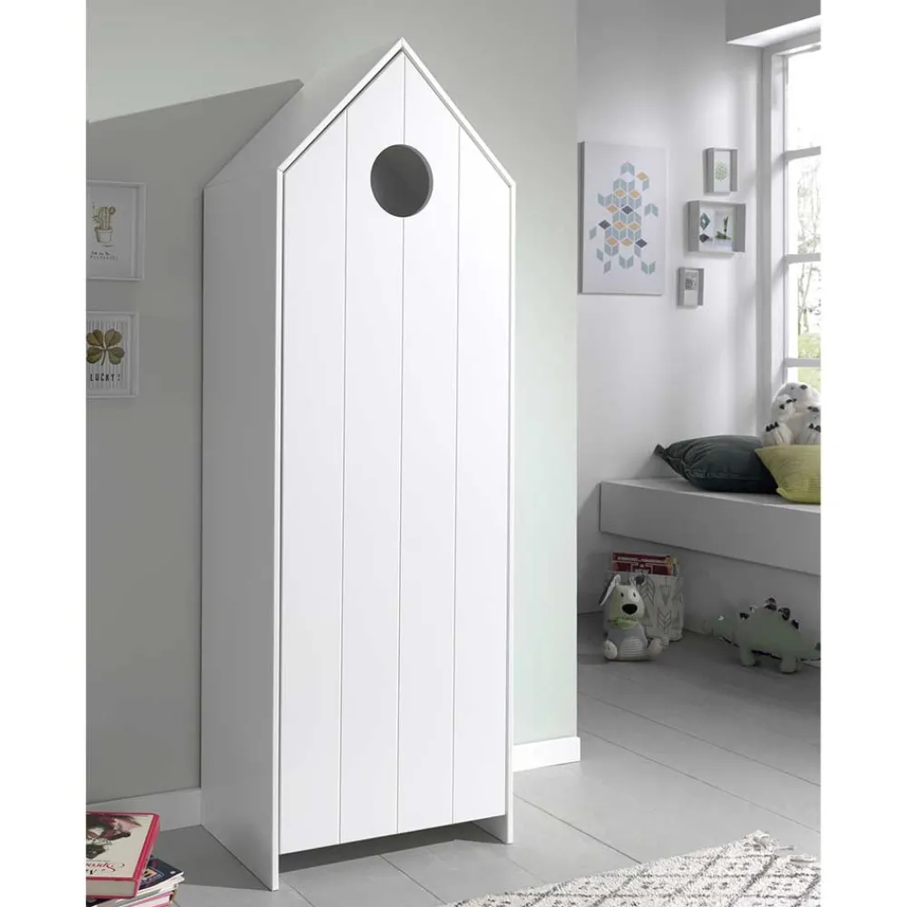 Wohnen Kindermöbel|Kinderkleiderschränke*Scandi Kinder-Kleiderschrank in Hausform - Indefiva