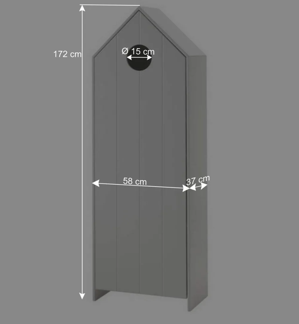 Wohnen Kindermöbel|Kinderkleiderschränke*Scandi Kinder-Kleiderschrank in Hausform - Indefiva