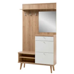 Wohnen Scandi Kompaktgarderobe in 110x200x34 - Cablos
