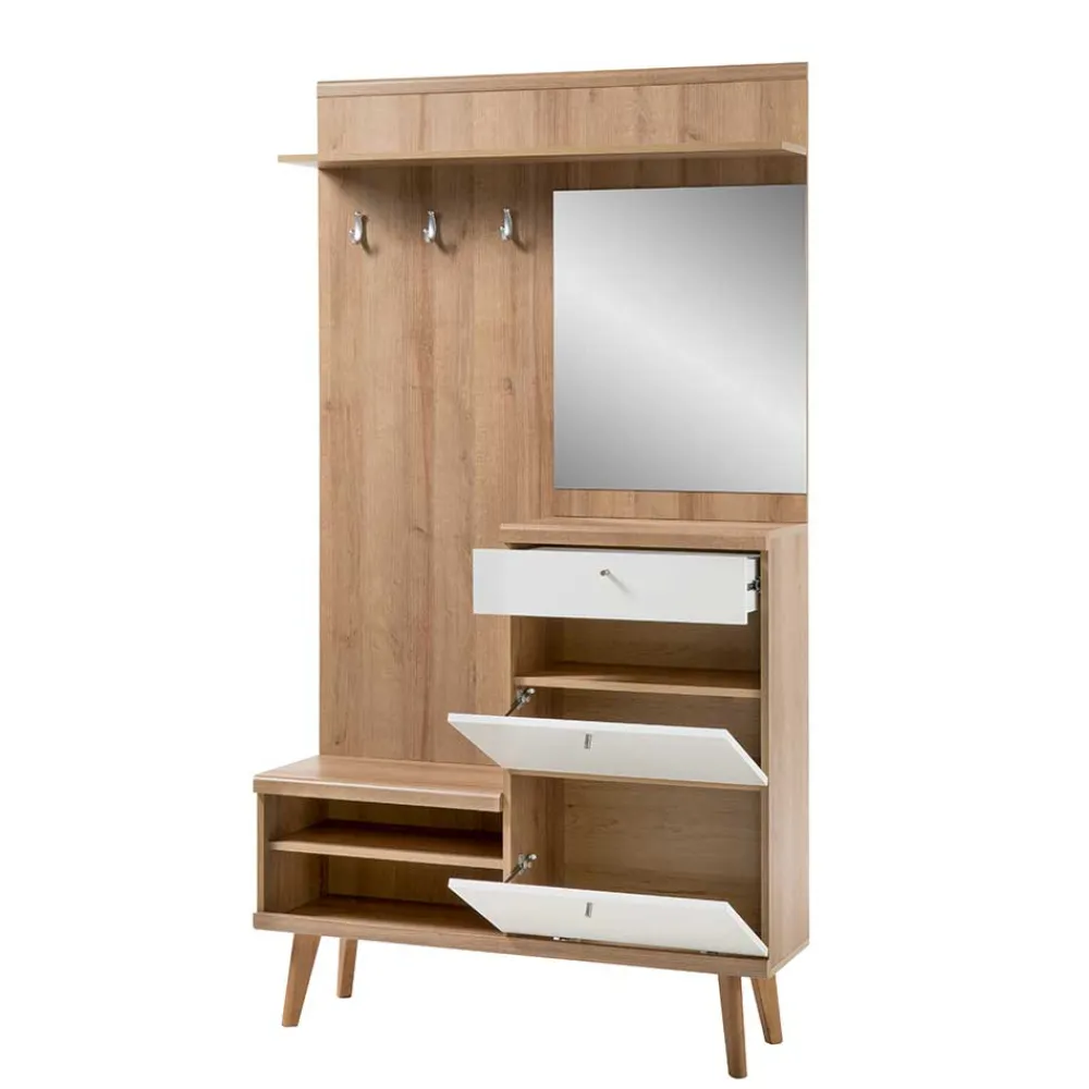 Wohnen Scandi Kompaktgarderobe in 110x200x34 - Cablos