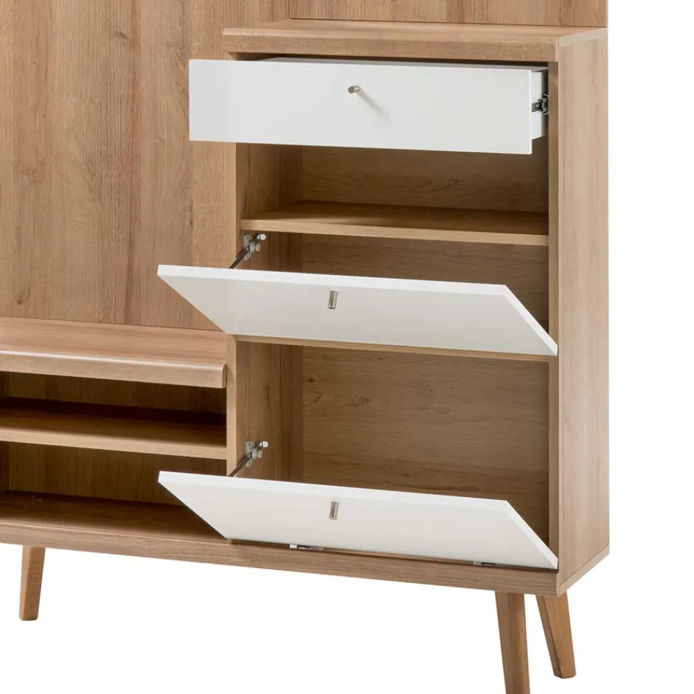 Wohnen Scandi Kompaktgarderobe in 110x200x34 - Cablos