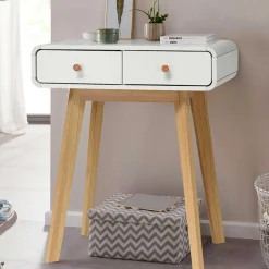 Wohnen Scandi Konsolentisch mit zwei Schubladen - Kolreva