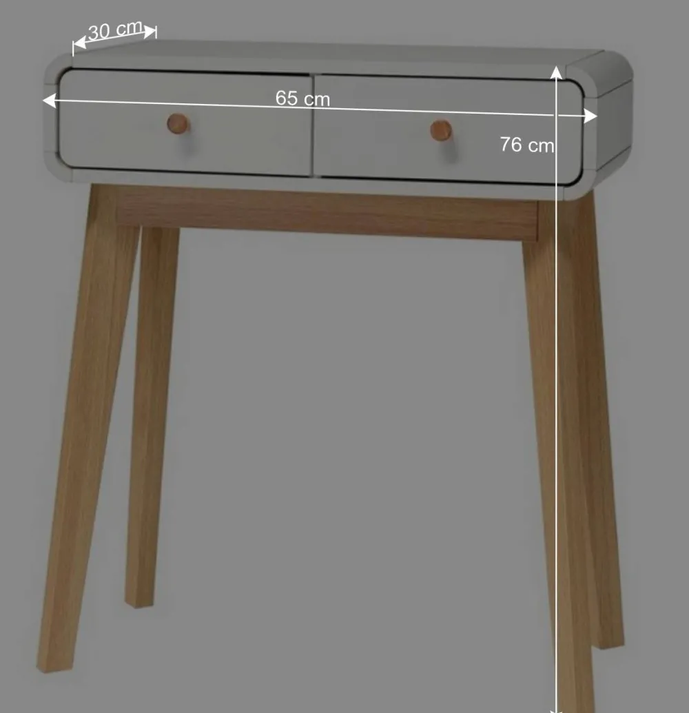 Wohnen Scandi Konsolentisch mit zwei Schubladen - Kolreva